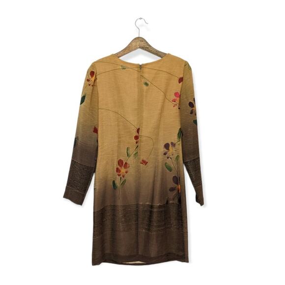 Vintage Jeffery And Dara Polyester Floral Ombre Dress Size 6 - Picture 3 of 8